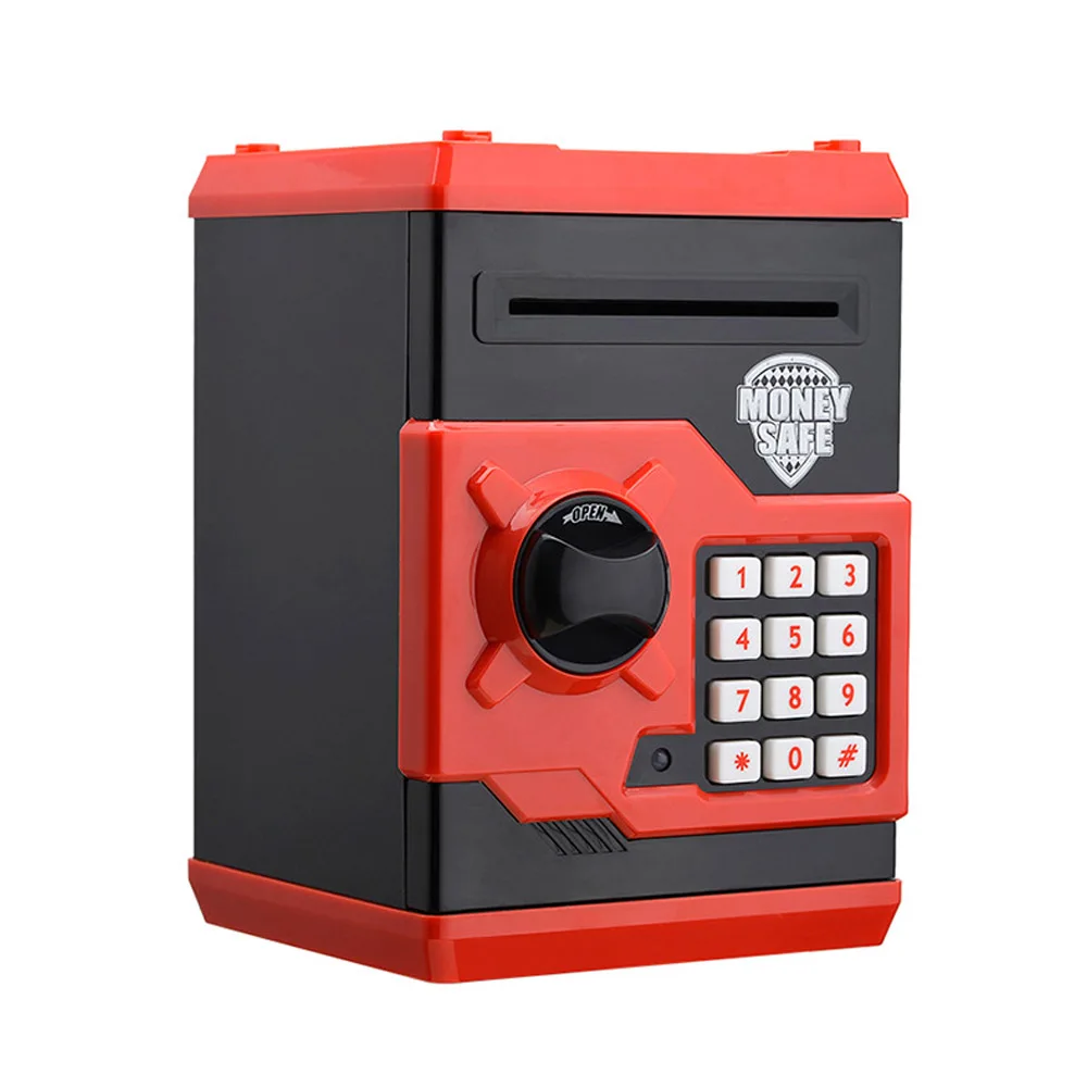 Mini Creative Cartoon multi-function Flash Can Set Password children's Educational Plastic ATM Toy Safe Piggy Bank
