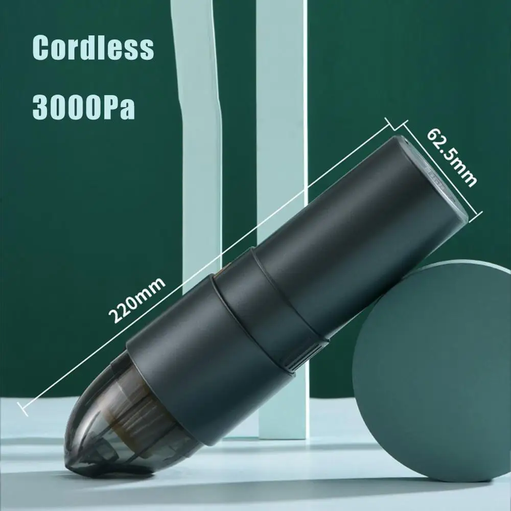 

Car Vacuum Cleaner Handheld Wireless Portable Mini 3000Pa 60W High Power USB Hepa Wet and Dry Auto Vacuum Cleaner For Home Car