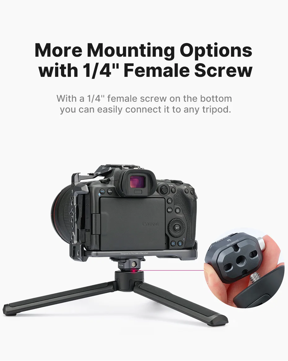Description Picture 5 of itemUlanzi FALCAM F22 Quick Release System with 1/4 Screw to F22 Base Mount Universal DSLR Camera Cage Tripod Quick Switch Adapter
