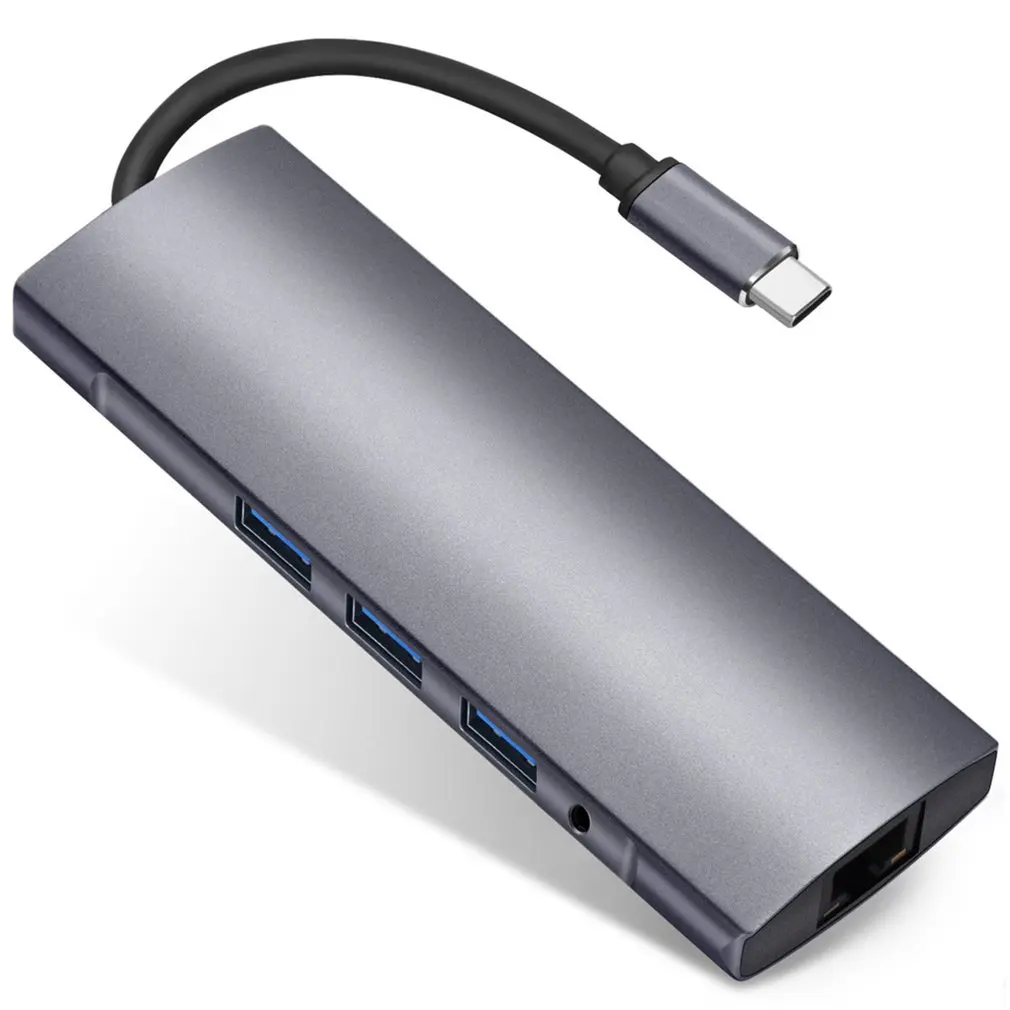 USB C док-станция для ноутбука 9 в 1 многопортовый USB C концентратор адаптер зарядки питания для Chromebooks/MacBook Pro