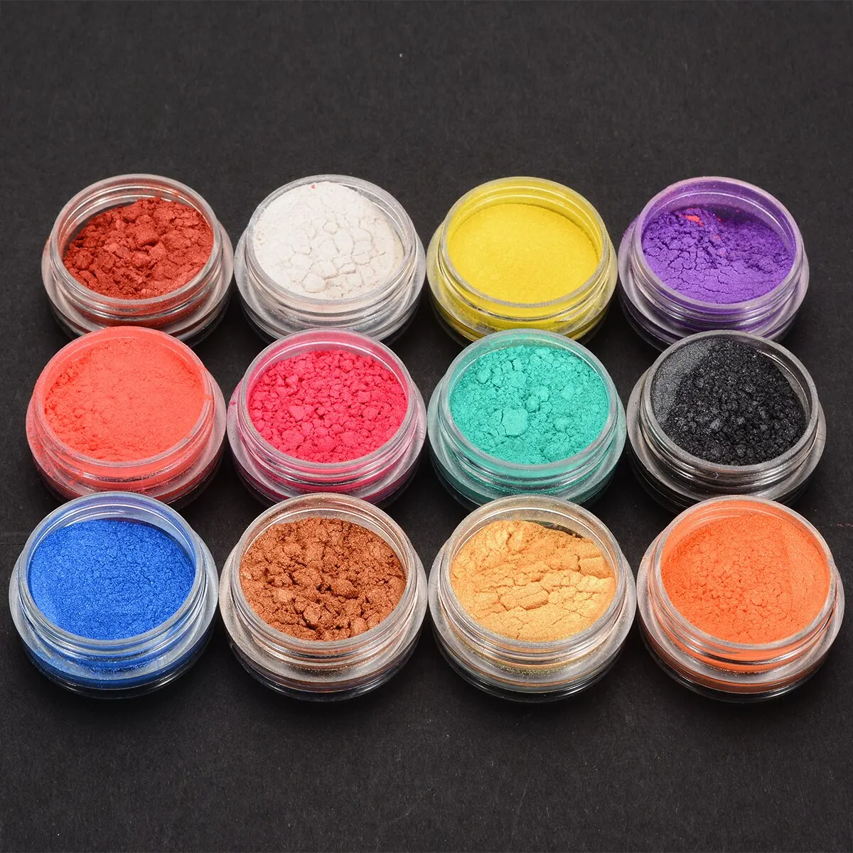 12 Colors Mica Pigment Set Colorful Natural Mineral Mica Powder Perfect