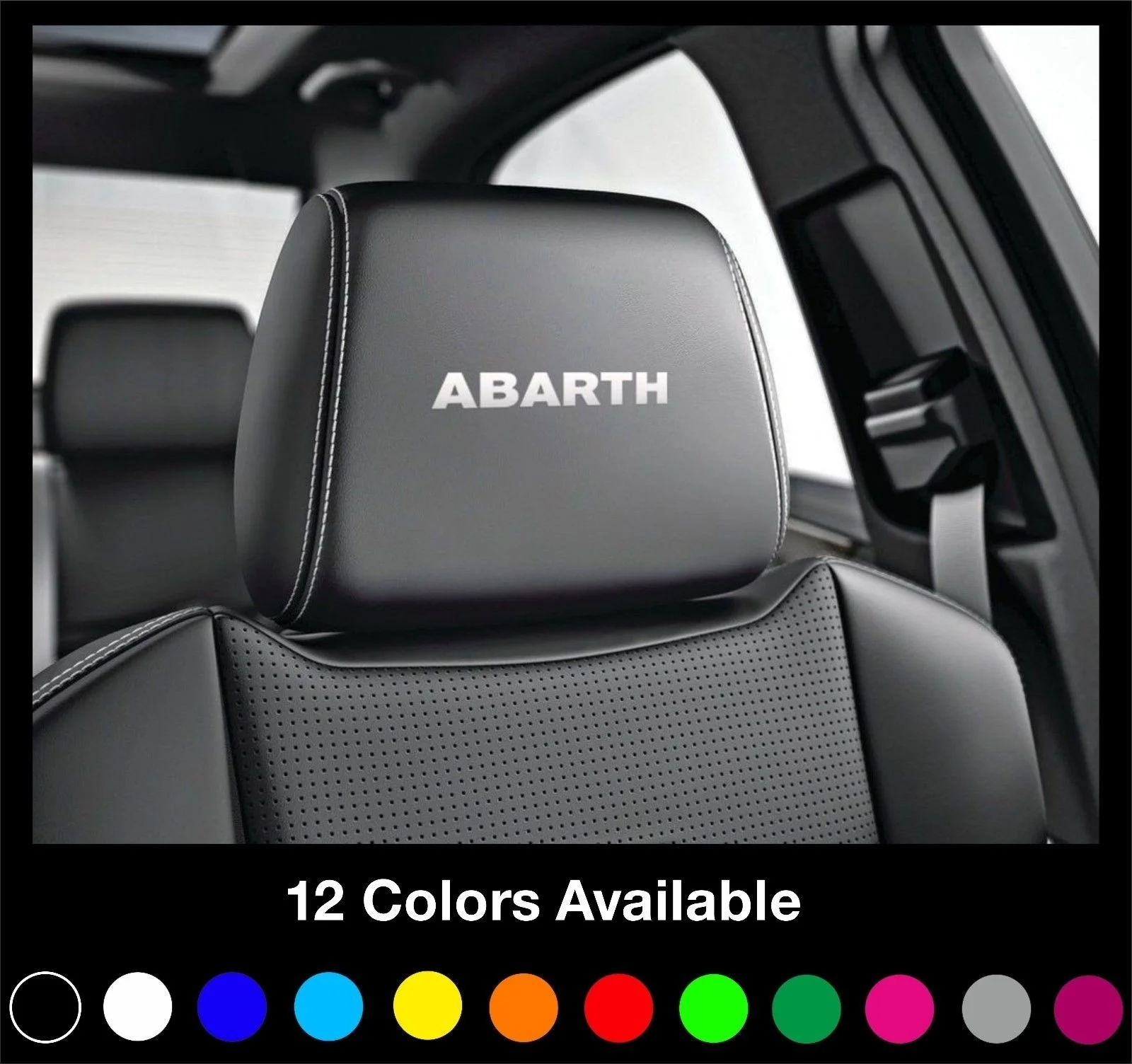 Для 6x логотип аbarth подголовник наклейки значок наклейка Fiat Punto 500 500C 500L