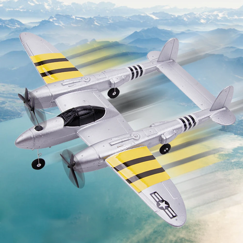 

P38 2.4G Model DIY Kids Drone Toy Airplane Mini RC Glider Indoor Fixed Wing Gift Foam Flying Remote Control Throwing