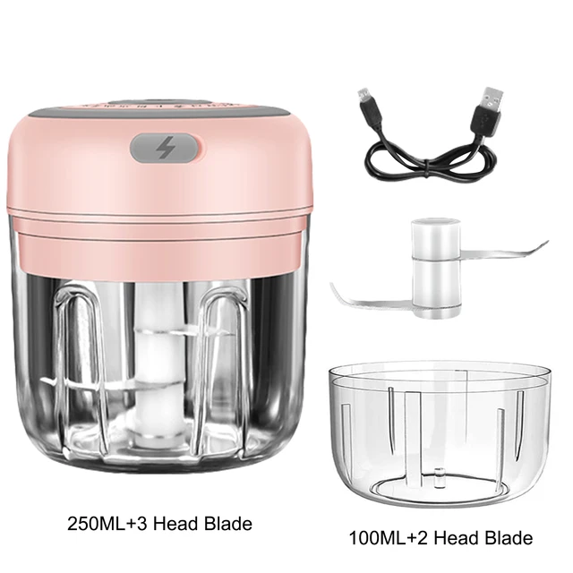 USB Rechargebale Electric Garlic Grinder - Mini Portable Wireless Food &  Nut Chopper for all Nuts Electric, Small Chopper Blender Food Processor