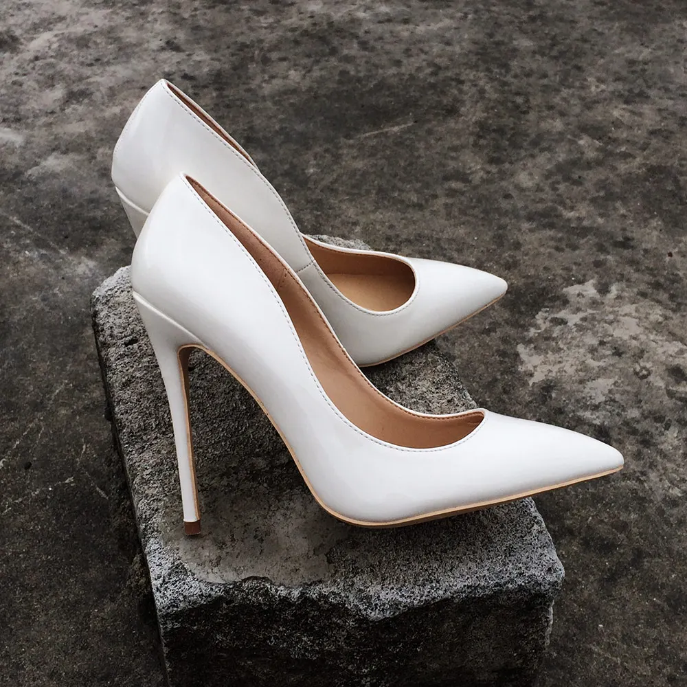 White Pumps High Heels Leather | White Leather Heel Shoes | White Women's High  Heel - Pumps - Aliexpress