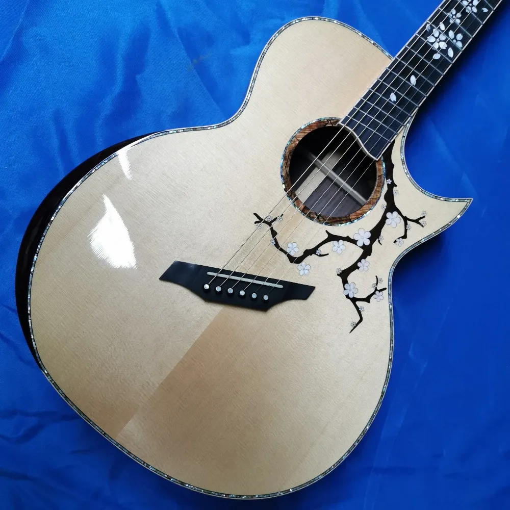 42" Solid Wood 6 String Cherry Blossom Series Acoustic Guitar