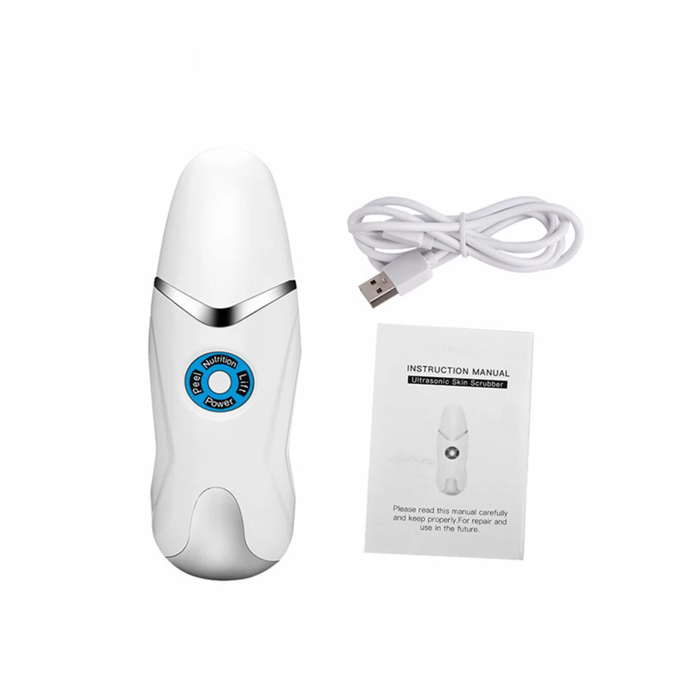 USB ультразвуковая щетка для кожи голубой свет фотонное омоложение машина для чистки лица EMS лица лифтинг очиститель пор массажер