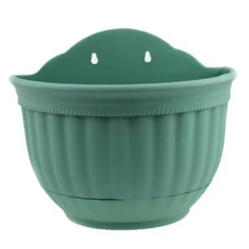 

Modern Hanging Flower Pots Plastic Garden Fence Balcony Semicircular Basket Plant Pot Planters Garden Pots & Planters TB Sale