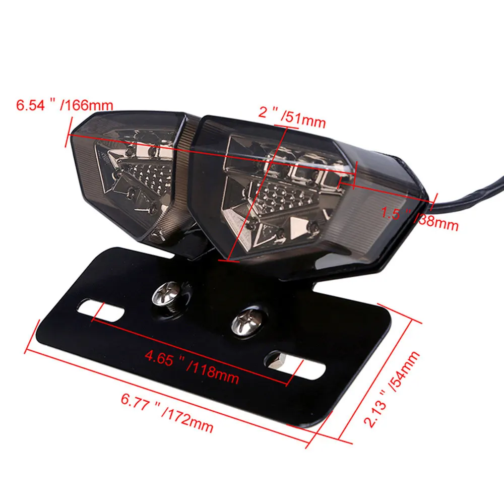 12V задний фонарь мотоцикла светодиодный сигнал поворота задние тормозные огни лампа мотоцикл номерной знак свет