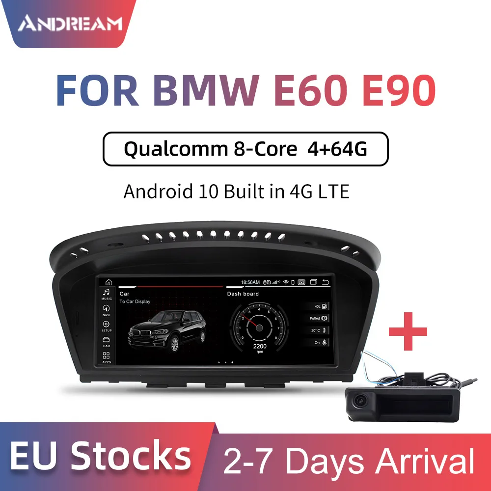 8 &quotAndroid 10 4G + 64G Восьмиядерный процессор Qualcomm для BMW Серия 3 5 E60 E61 E62 E63 E64 E90 E91 E92 E93 M3