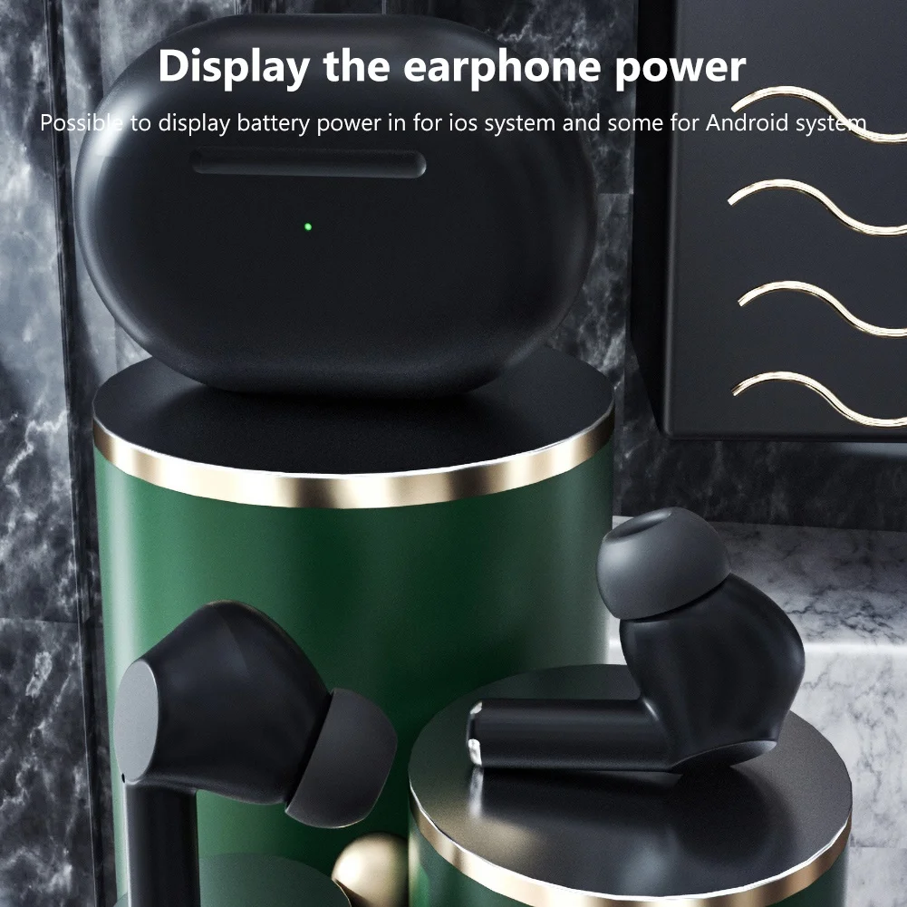 A1 TWS Bluetooth 5 0 Wireless In ear Earphones HiFi Earbuds with Charging Box Bluetooth Finger Touch HiFi Sound Quality Earphone