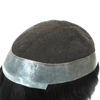 

JS Australia - Indian Human Hair Australia Toupee Men 6 inches Hair Unit for Men 130% Hair Density Men Wig