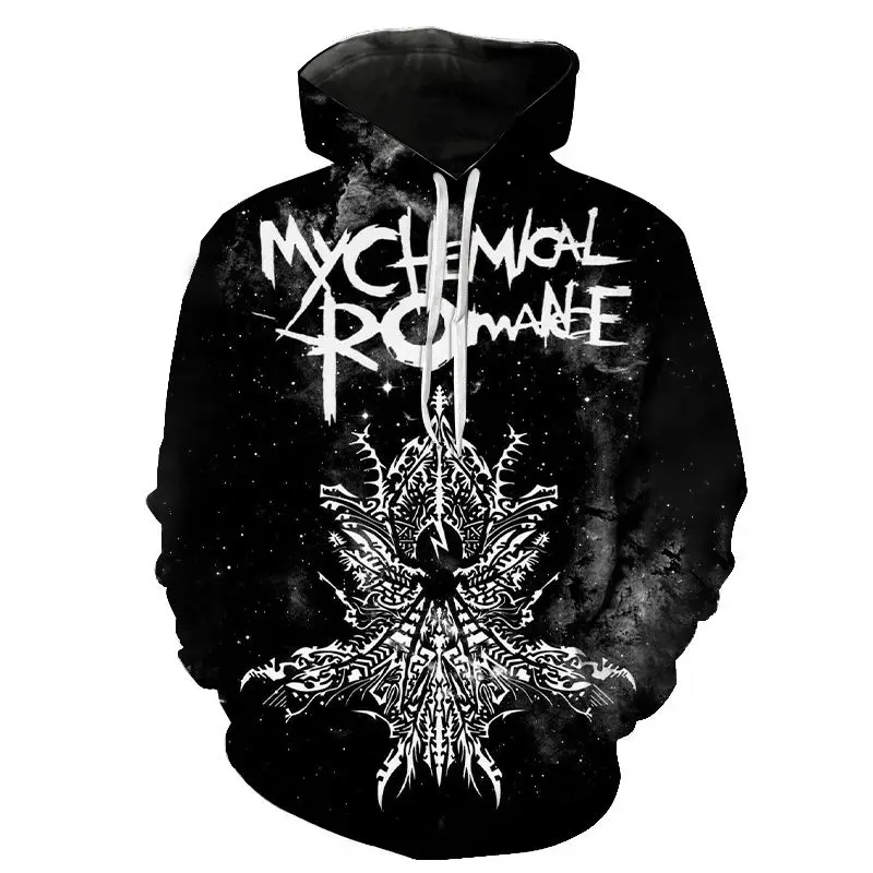 

My Chemical Romance Hoodies Men Women Black Parade Punk Emo Rock Hoodie 3D Sweatshirt Hip Hop Jacket Coat Streetwear Clothes