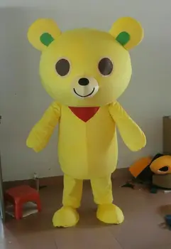 

Cartoon Yellow Bear Mascot Costume Suits Cosplay Party Game Outfits Carnival Halloween Adults Fancy Dress Advertising Parade New