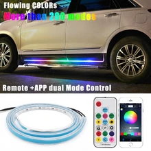 

2pcs Sequential Flowing Flexible LED DRL RGB Daytime Running Lights Multi Color LED Strip Turn Signal Lights For Headlight