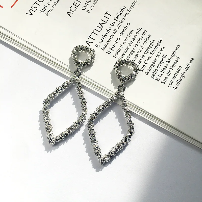 Legenstar новые модные серьги Чеканные для женщин золотого цвета Meatal Jewelry сплав в виде колец геометрической формы массивные серьги - Окраска металла: 5