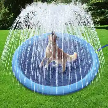 

Pet Sprinkler Splash Mat Outdoor Inflatable Water Spray Pad Play Mat Swimming Pool For Dog Babies Childs