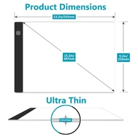 A4 podświetlana podkładka LED dla diament malarstwo, USB zasilane światło zestawu płyty, cyfrowy Tablet graficzny do tabliczka do rysowania artystyczny obraz pokładzie 3