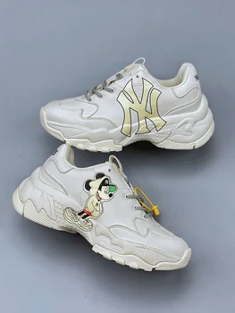 

2020 Luxury Shoes Women Autumn Designers White Leather Sneakers Women Casual Trendy Chunky Platform Sports Shoes ny Basket Femme