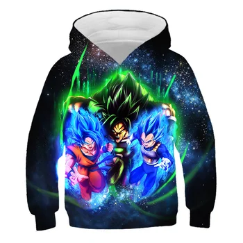 

Kids Clothes Dragon Ball Z 3D Hoodies boy/girls Harajuku Style Sweatshirt poleron Dragon Ball Anime Hoodie Pullover Streetwear