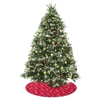 

48 Inches Christmas Tree Skirt Snow Carpet for Theme Christmas New year Festive Party Holiday Tool Decorations