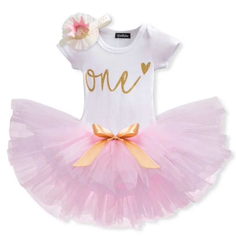 Необычные 1 год, платье для дня рождения платье с Минни Маус вверх Детский костюм с узором в горошек; юбка-пачка для маленьких девочек Костюмы для детей со брюками; одежда для малышей; - Цвет: Pink 2