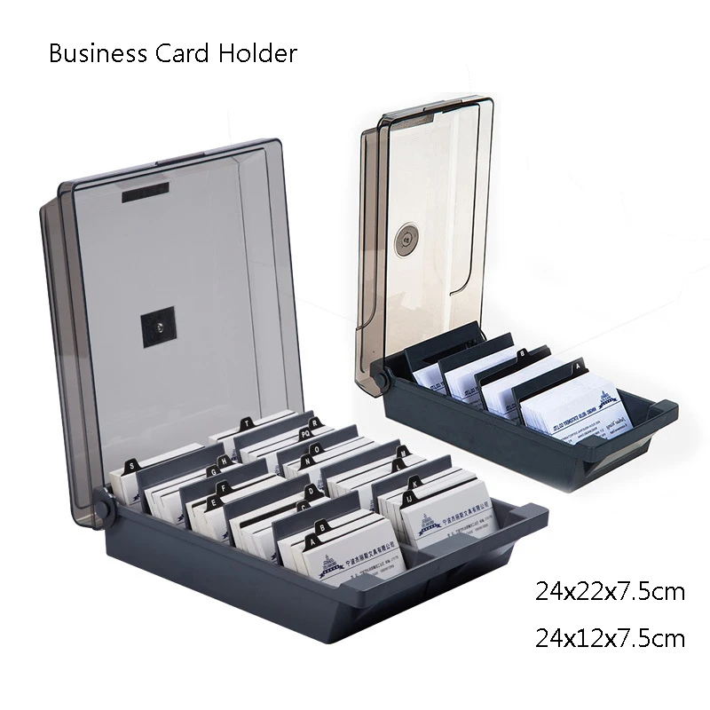 Large Capacity Business Card Storage Box Business Card Holder For Desk