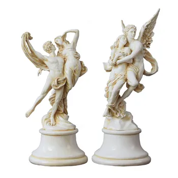 

[HHT]Greek Mythology Eros Wings Angel Sculpture Dancer Statue Livingroom Cabinet Bookcase Creative Home Decoration Wedding Gifts