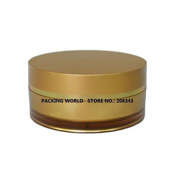 100G acrylic jar matte gold straight round cream jar/mask jar/gel/moisturizer/essence cosmetic packing plastic | Красота и здоровье