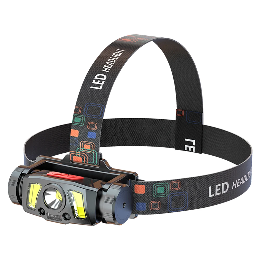 

Waterproof LED Headlamp COB Work Light 3 Light Modes with Magnet USB Headlight Built-in Battery Suit for Fishing, Camping, Etc.
