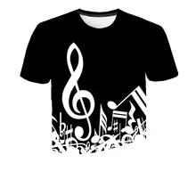 Nota musical divertida camiseta para hombre estampada/mujer verano música manga corta Camisetas Hombre Casual Tops camiseta marca camiseta Homme