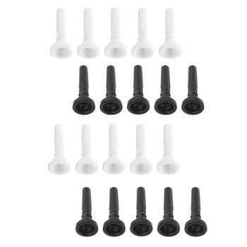 

20pcs Plastic Trumpet Mouthpiece for Trumpet Accessories Black&White