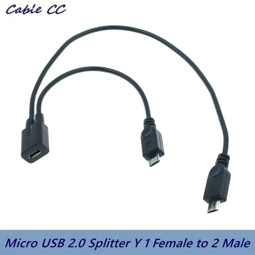 Разветвитель Micro USB 2 0 Y 1 Женский на штекера Удлинительный кабель для передачи