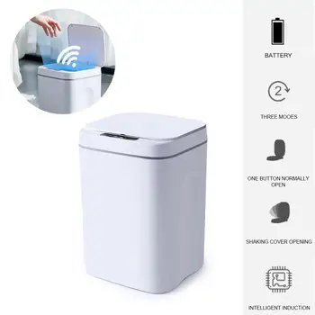

Smart Induction Trash Can With Cover Wireless Sensor Large Capacity Fully Automatic Garbage Bin Home Intelligent Trash Barrel