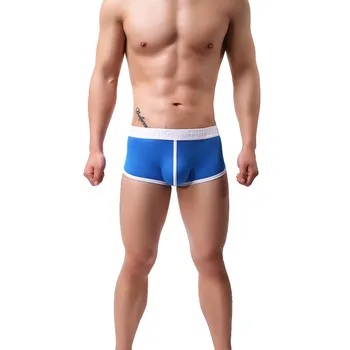 

2020 New Male Underwear Sexy Splice Men's Boxer Soft Briefs Underpants Knickers Sexy Underwear Sous Vetement Homme
