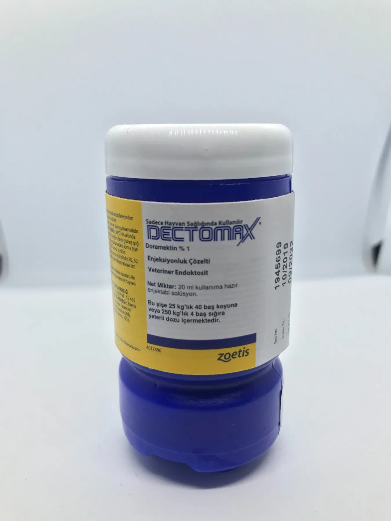 Dectomax-Pfizer antiparasitario para ganado, cerdo, perros, gatos, animales, 20 ml (doramectina)