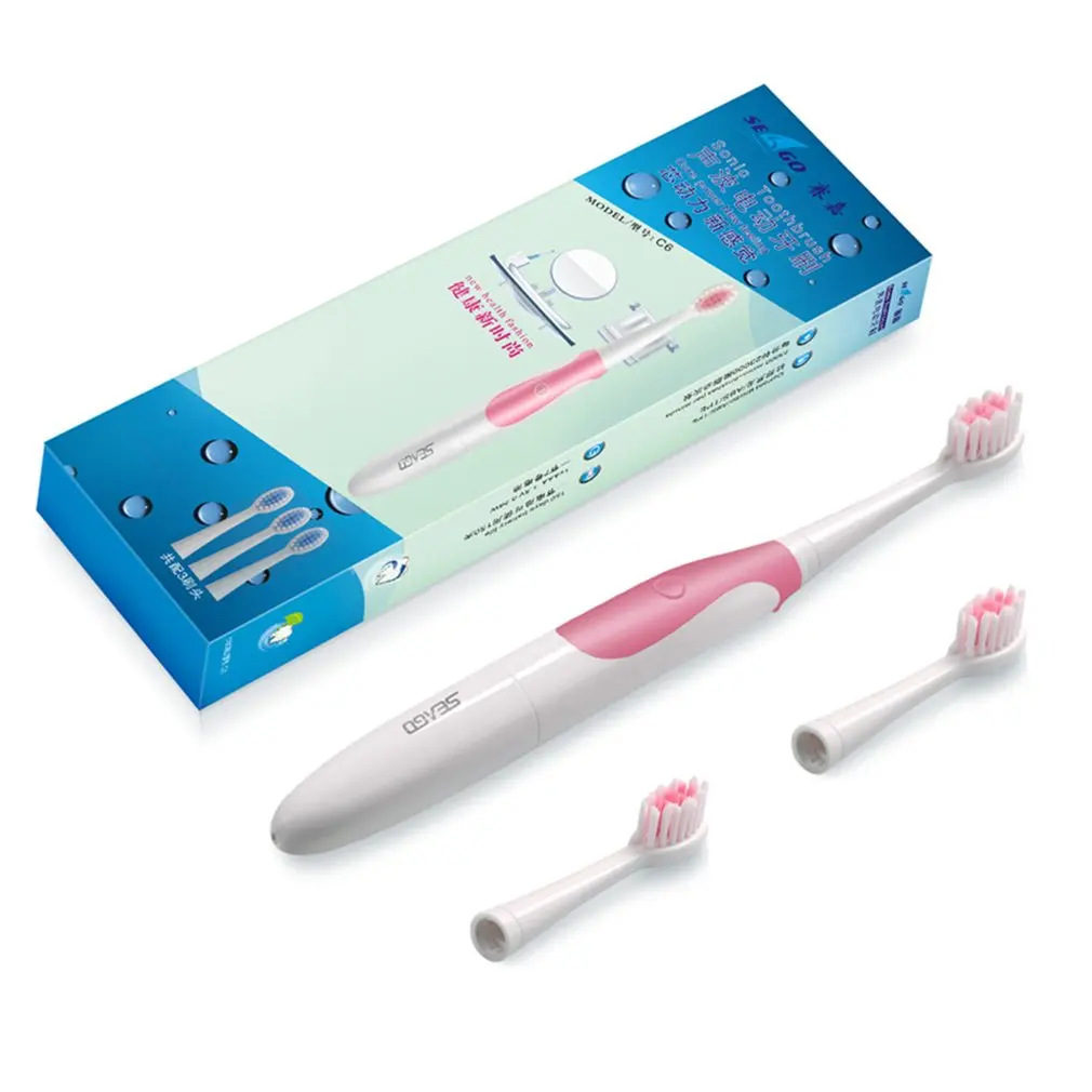 

Seago Sonic Electric Toothbrush Waterproof IPX7 Deep Clean Teeth Whitening Soft Brush for Adult Oral Care SG-906 Tooth Brush