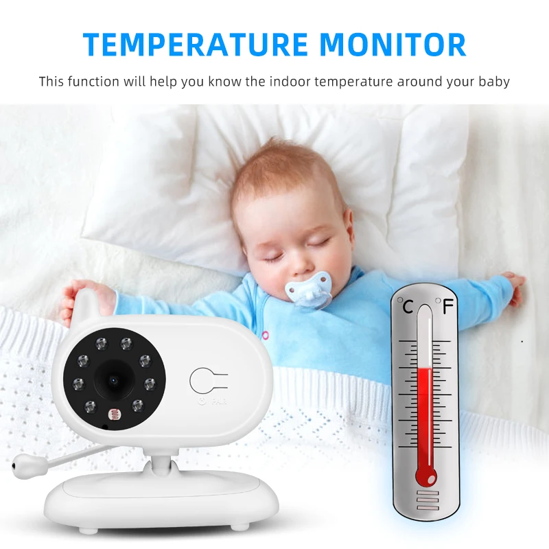 Bezprzewodowy niania elektroniczna Baby Monitor kamera ochrony 3.5 cal LCD Audio niania IR Night Vision połączenia głosowego Babyphone wideo monitorowanie temperatury Bezprzewodowy niania elektroniczna Baby Monitor kamera ochrony 3.5 cal LCD Audio niania IR Night Vision połączenia głosowego Babyphone wideo monitorowanie temperatury