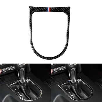 

1pcs Decoration Trim 1pc Fiber Inner Gear Shift For Ford Mustang 2015-18