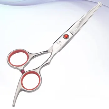 

Stainless Steel Haircut Scissor Safety Straight Cut Ergonomics Handle Scissor Salon Accessories Hair Styling Tools for Barber Ho