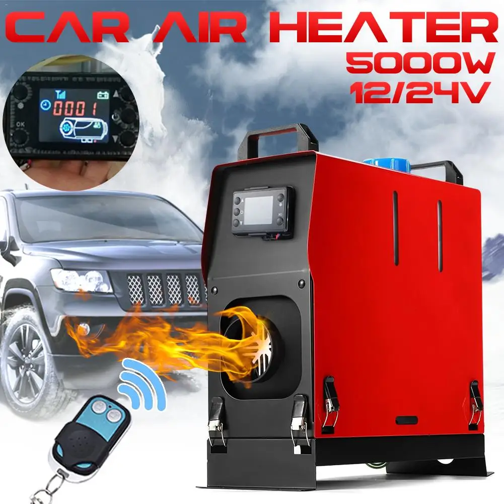 

Car Heater 12V 5000W Single Holes Air Diesel Parking Heater LCD Screen Switch Car Heater With Remote Control For Car Truck Bus