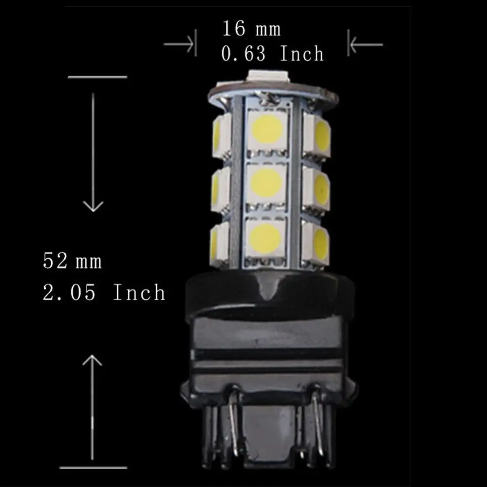 1 шт. автомобильный светильник T25 3157 3156 5050 18 SMD чипы P27/7 Вт светодиодные