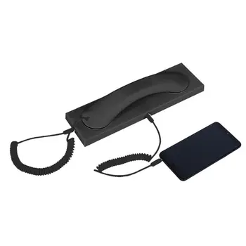 

Retro Phone Handset Headset 3.5MM PC Comtuper Microphone with Base for Cellphone