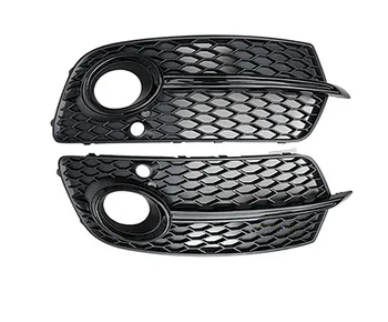 

ABS Fog lamp grille For Audi Q5 S-Line SQ5 Sport 2014-2017 4 Door Front Bumper Grill ABS fog light box