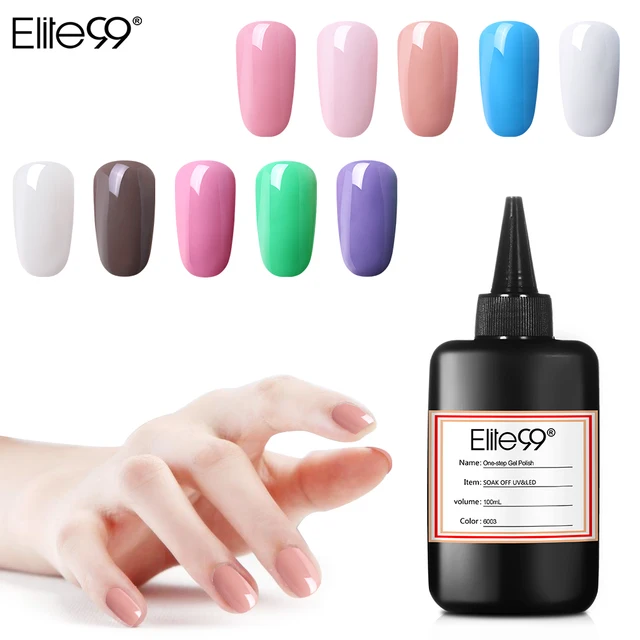 Elite99 100ml Einen Schritt Nagel Gel Polnisch Keine Notwendigkeit Top Basis Mantel Gel Nagellack 60 Farben Weg Tränken nail art Maniküre UV Gel Lack