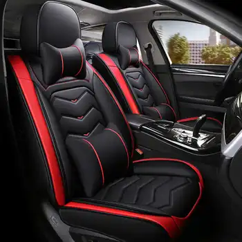

Car Interior Accessories Universal for 5 Seats Car 13pcs Full Set Car Seat Cover Headrest Pillow Waist Pillow Cushion PU Leather