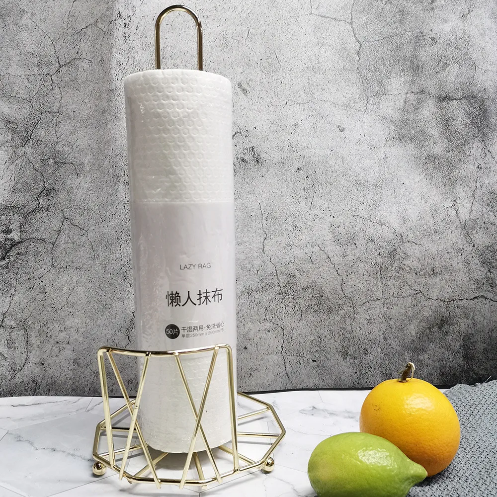 

304 Stainless Steel Paper Towel Holder Roll Tissue Paper Stand Stable Bottom Bracket Contact Paper Kitchen Napkins Paper Holder