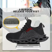 Новинка; Мужская защитная обувь со стальным носком; рабочие кроссовки; тканая обувь для страховки труда; женские ботинки; дышащая Уличная обувь размера плюс 48