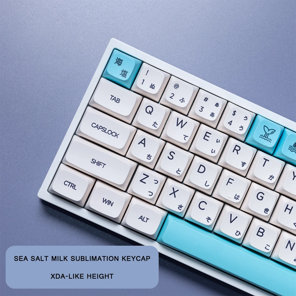 

For Cherry Mx Gateron Kailh Box TTC Switch Mechanical Keyboard Sea Salt Milk White Keycaps XDA 140 Japanese English PBT Key Cap