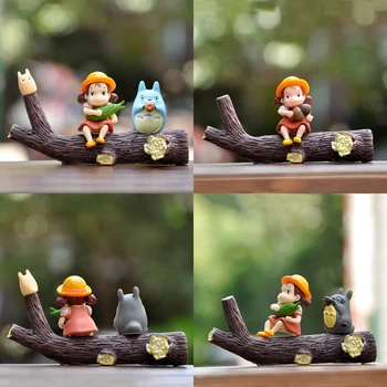 

BAIUFOR Anime Action Figures Classic Totoro Scene Fairy Garden Miniatures DIY Moss Landscape Deco Car Center Console Decoration